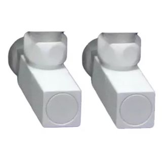 Вентили запорные Energy SG01CH0405/2WHITE угловой квадрат белый матовый